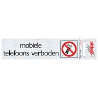 Route alulook 165x44 mm mobiele telefoons verboden